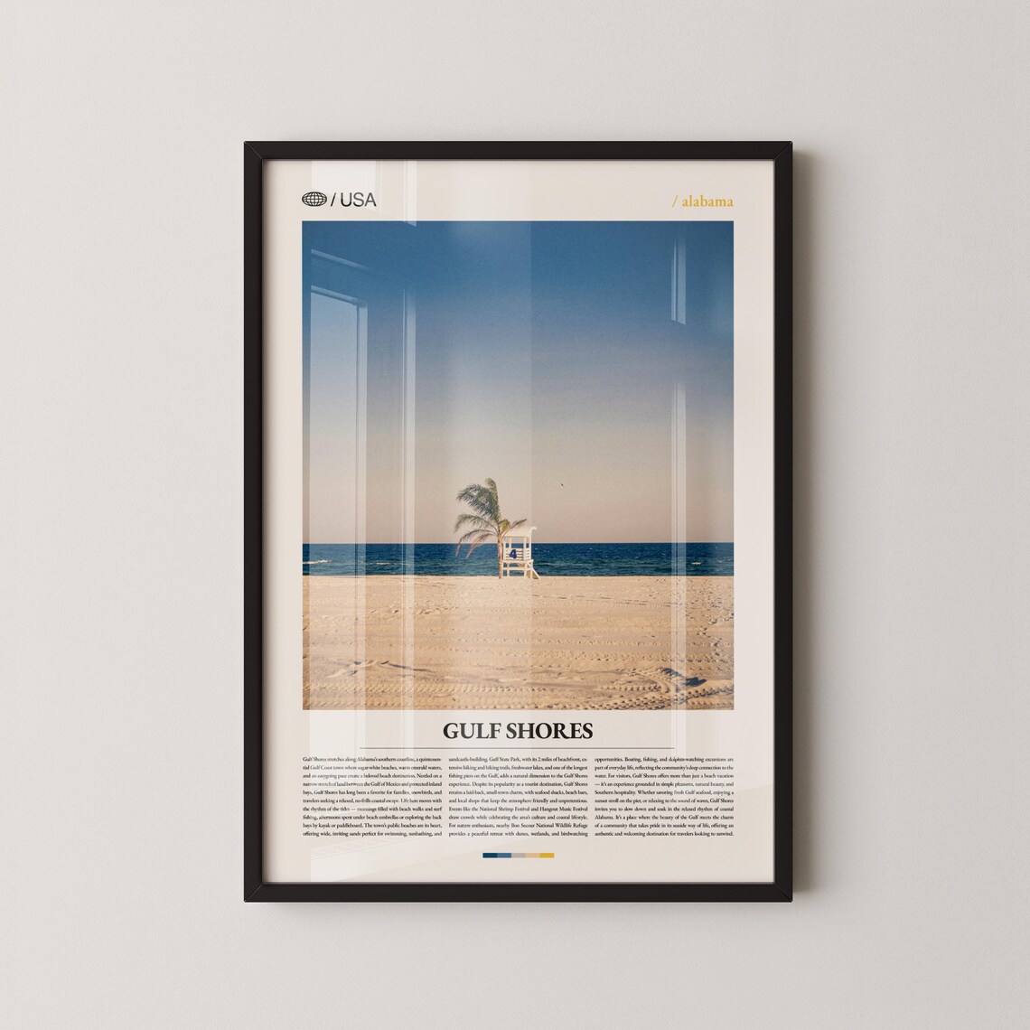 Gulf Shores Alabama Beach Photo Lifeguard Stand Travel Poster