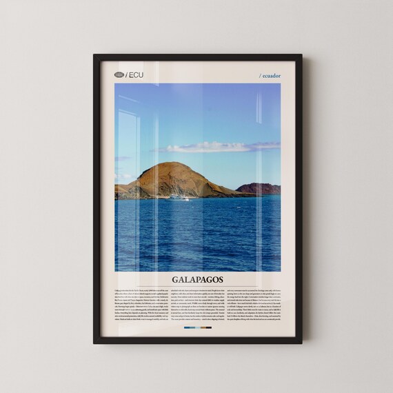 Galapagos Print Galpagos Wall Art Poster Ecuador Island Photography Wildlife Nature Decor