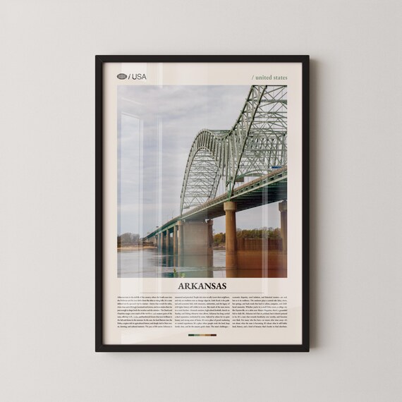 Arkansas Print Natural State Wall Art Poster Photo Ozark Mountains Buffalo National River Hot Springs Scenic