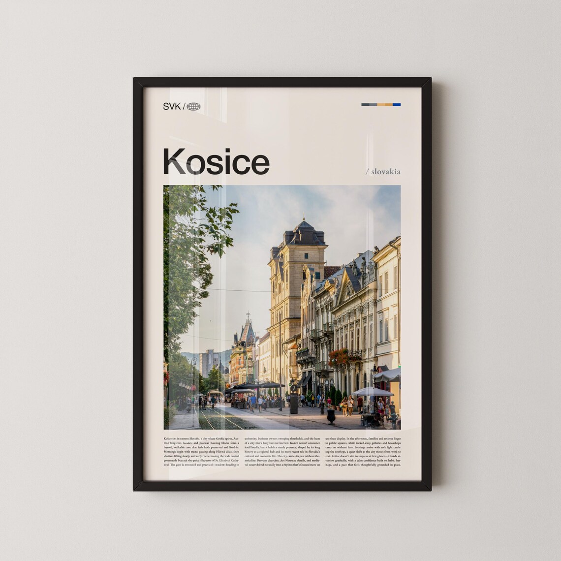 Kosice Slovakia Old Town Street City Photography Travel Poster