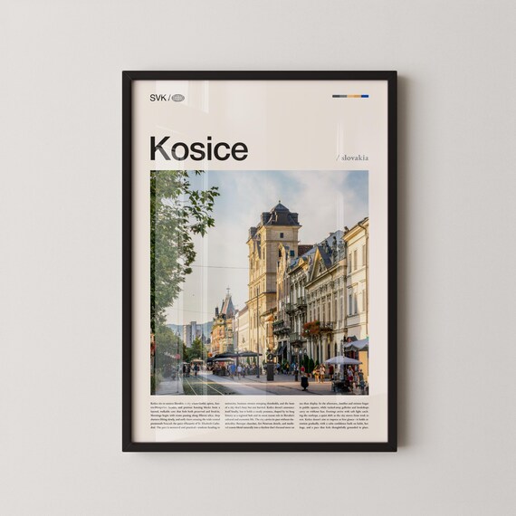Kosice Slovakia Old Town Street City Photography Travel Poster