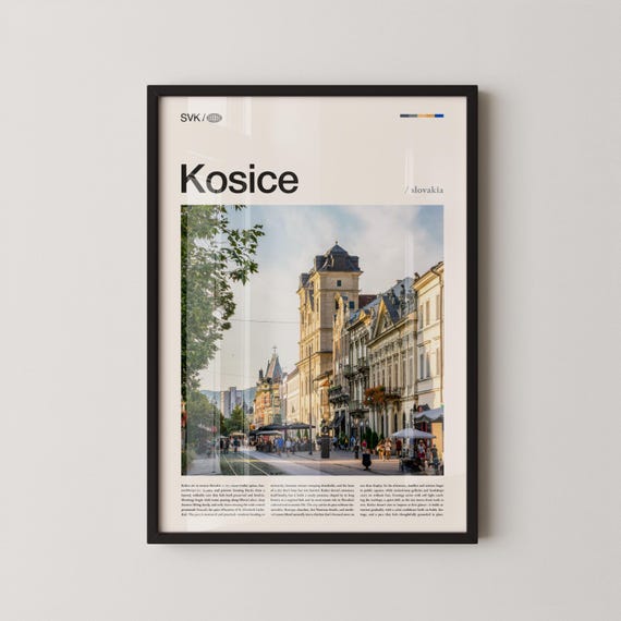 Kosice Slovakia Wall Art Historic Cityscape And Gothic Cathedral Print Koice Poster Scenic Eastern Europe Photography Urban Decor