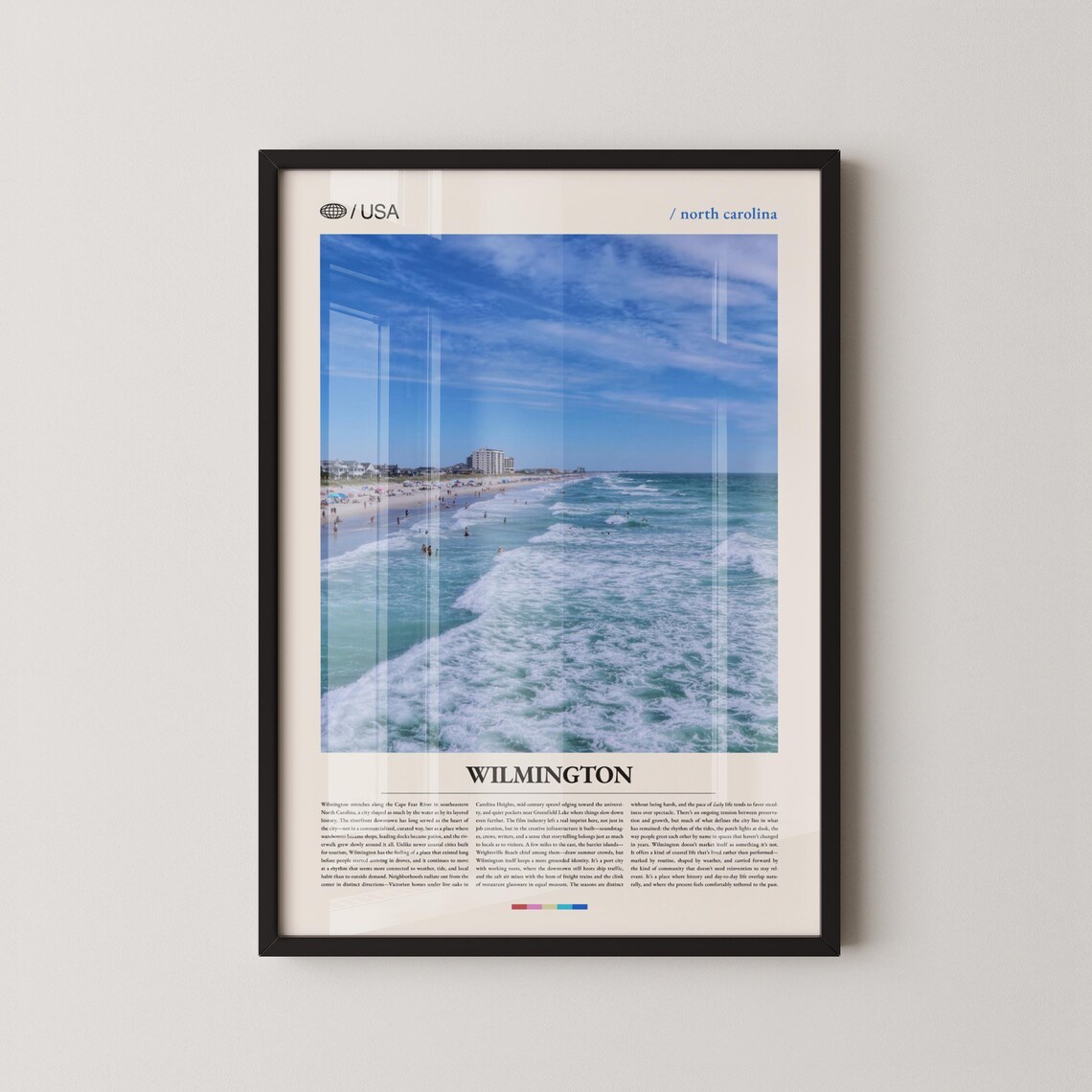 Wilmington North Carolina Historic Riverfront Travel Poster