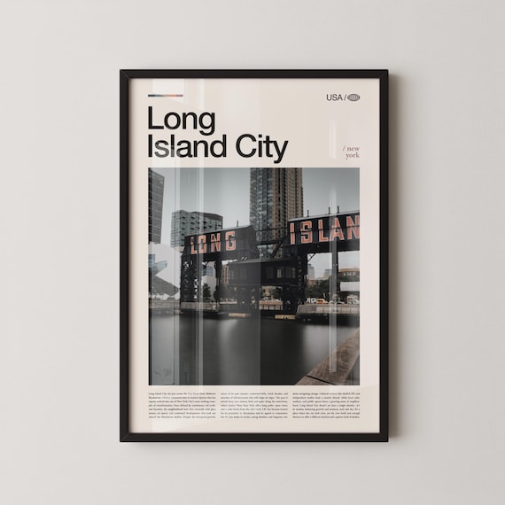 Long Island City New York Waterfront Gantry Urban Photo Poster