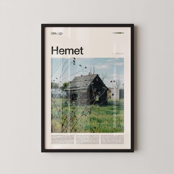 Hemet Wall Art Inland Valley Landscape Print Poster Scenic Southern Photography San Jacinto Decor