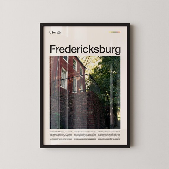 Fredericksburg Virginia Historic Brick Building Photo Poster