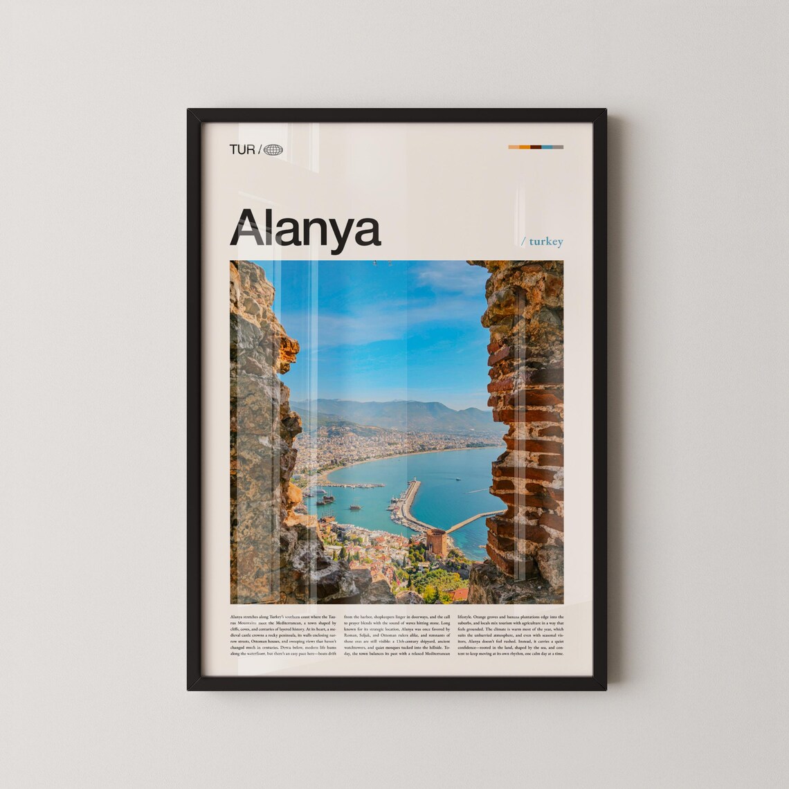 Alanya Ancient Castle Walls Overlooking The Bay Turkey Travel Poster