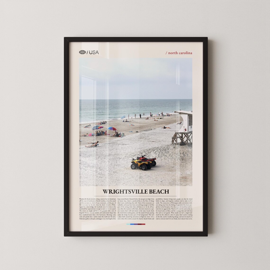 Wrightsville Beach Daytime ATV Patrol North Carolina Beach Photo Poster