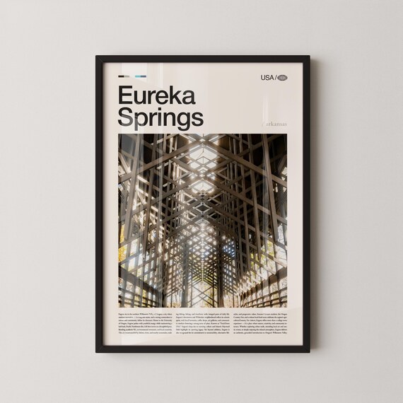 Eureka Springs Arkansas Poster Glass Chapel Forest Interior Photo