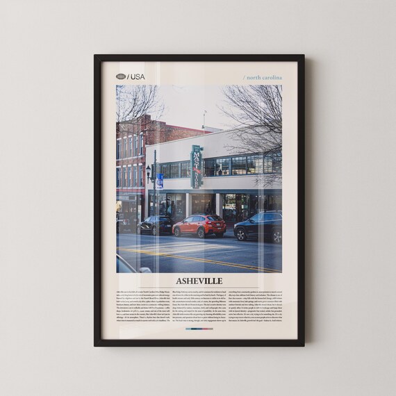 Asheville North Carolina Historic Downtown Street Photo Poster