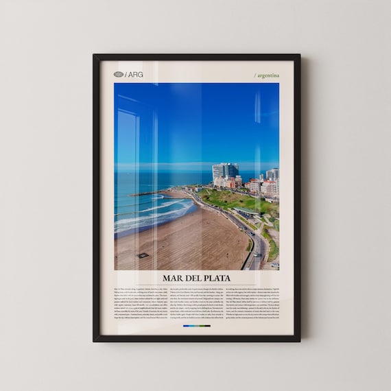 Mar Del Plata Print Wall Art Poster Argentina Coastal Photography Atlantic Beach Decor