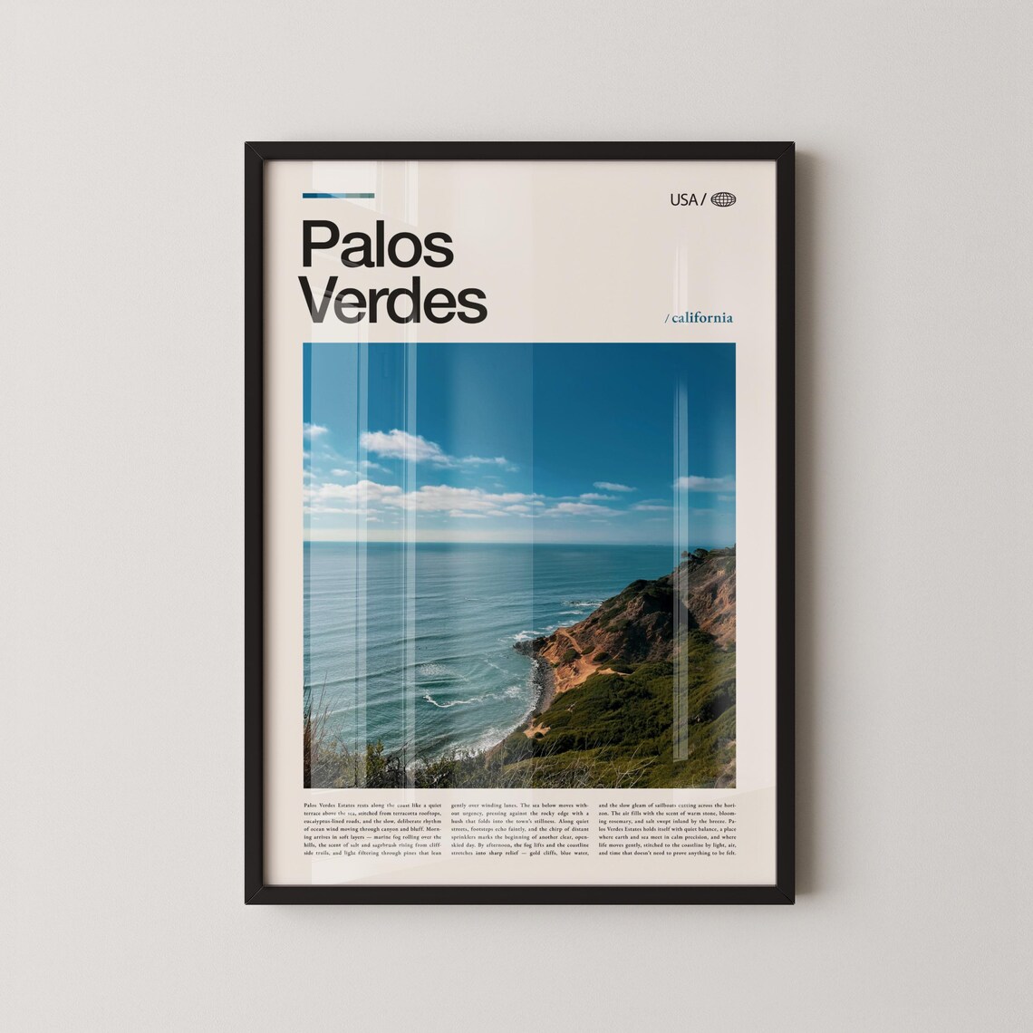 Palos Verdes Coastal Cliffs Travel Poster