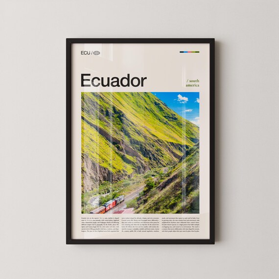 Ecuador Print Wall Art Poster South America Landscape Photography Andes And Amazon Decor
