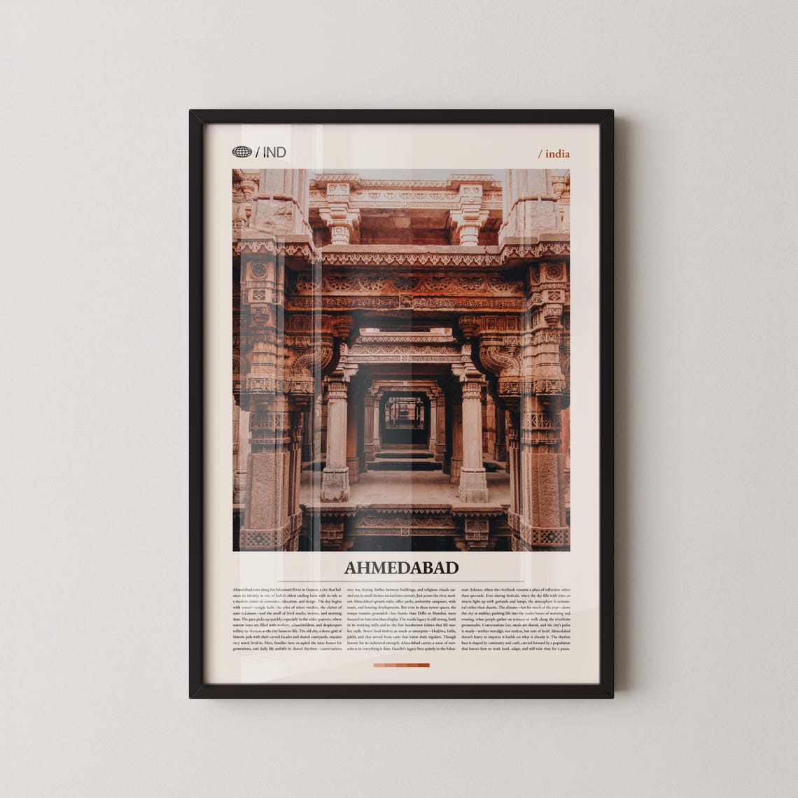 Ahmedabad India Wall Art Historic Cityscape And Cultural Landmark Photography Print Poster Scenic Urban Decor Travel Artwork