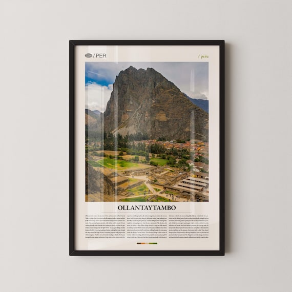 Ollantaytambo Print Wall Art Poster Peru Landscape Photography Inca Ruins Decor
