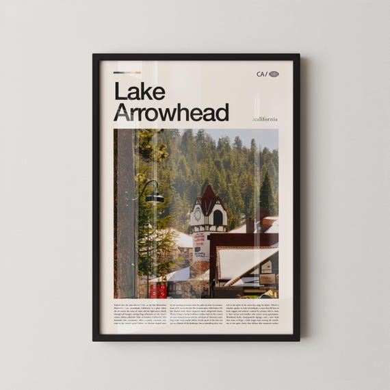 Lake Arrowhead Print Wall Art Poster Photo Village