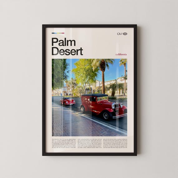Palm Desert Print Wall Art Poster Photo Willow Golf Resort The Living Zoo