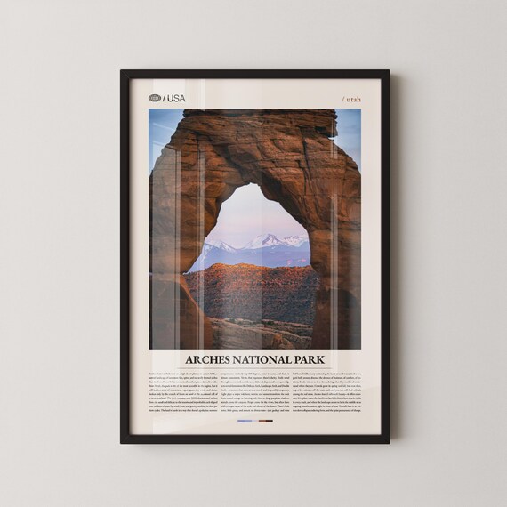 Arches National Park Delicate Arch Utah Red Rock Photo Poster