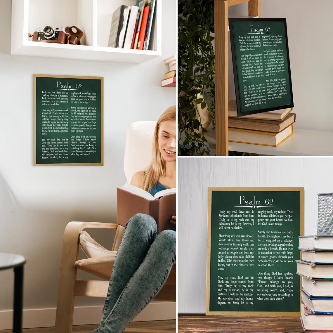 Psalm 62 Christian Wall Art Poster - Image 2
