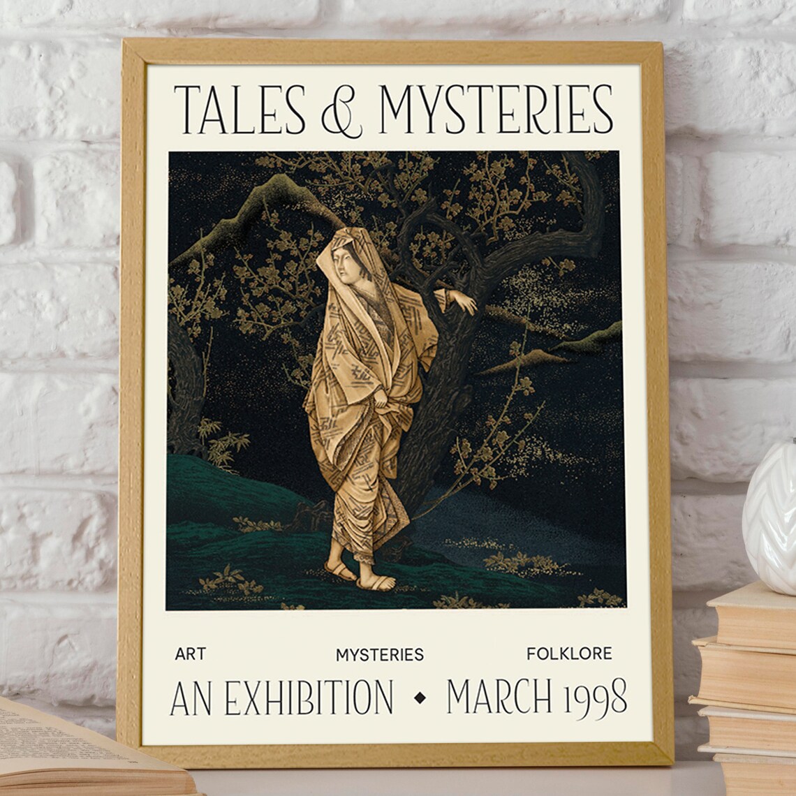 Tales and Mysteries 1998 Exhibition Japanese Folklore Art Poster - Image 2