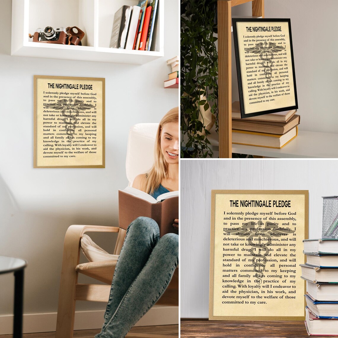 Nurses Pledge, Modern Florence Nightingale Art Print - Image 2