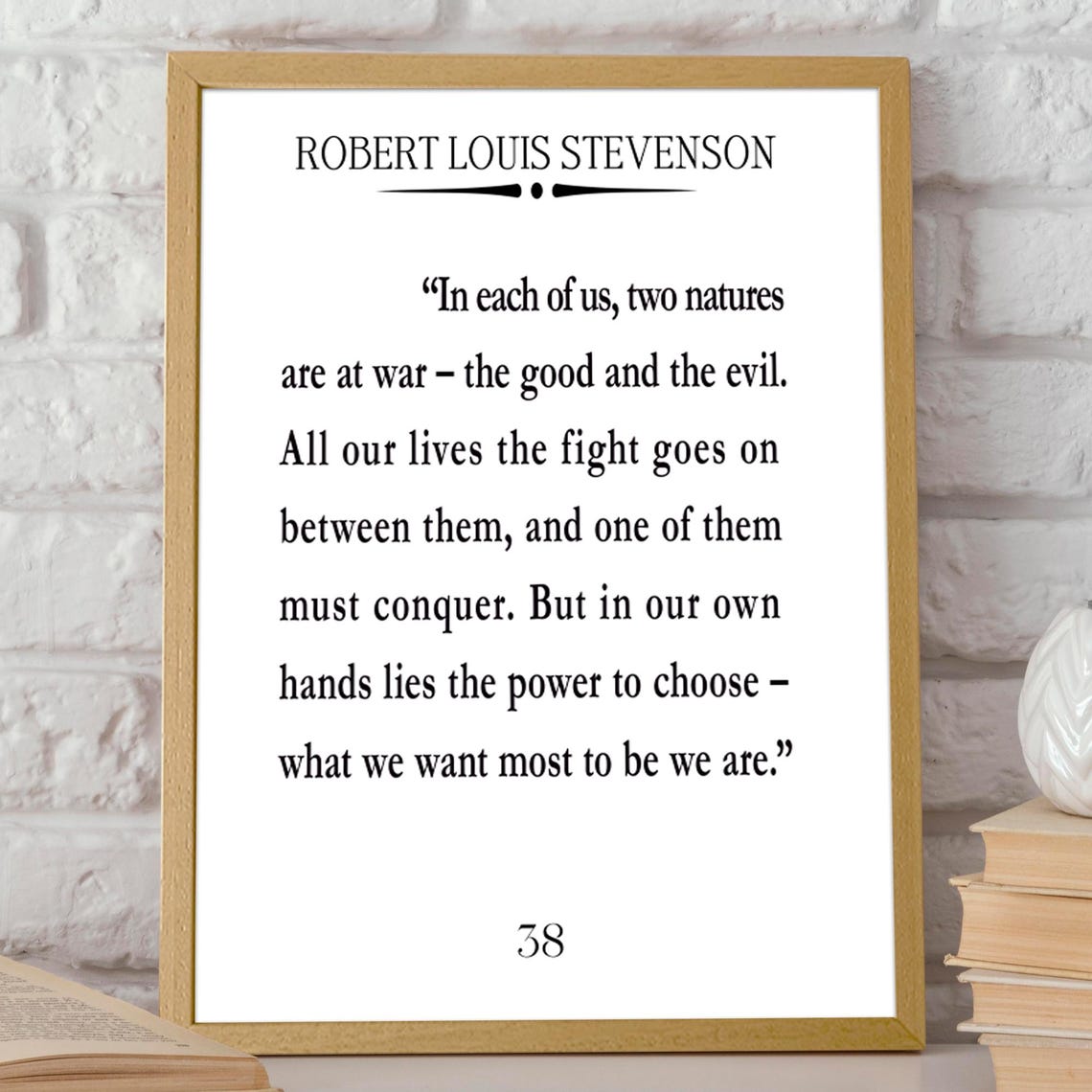 Recovery Quote by Robert Louis Stevenson, Poster Art Print