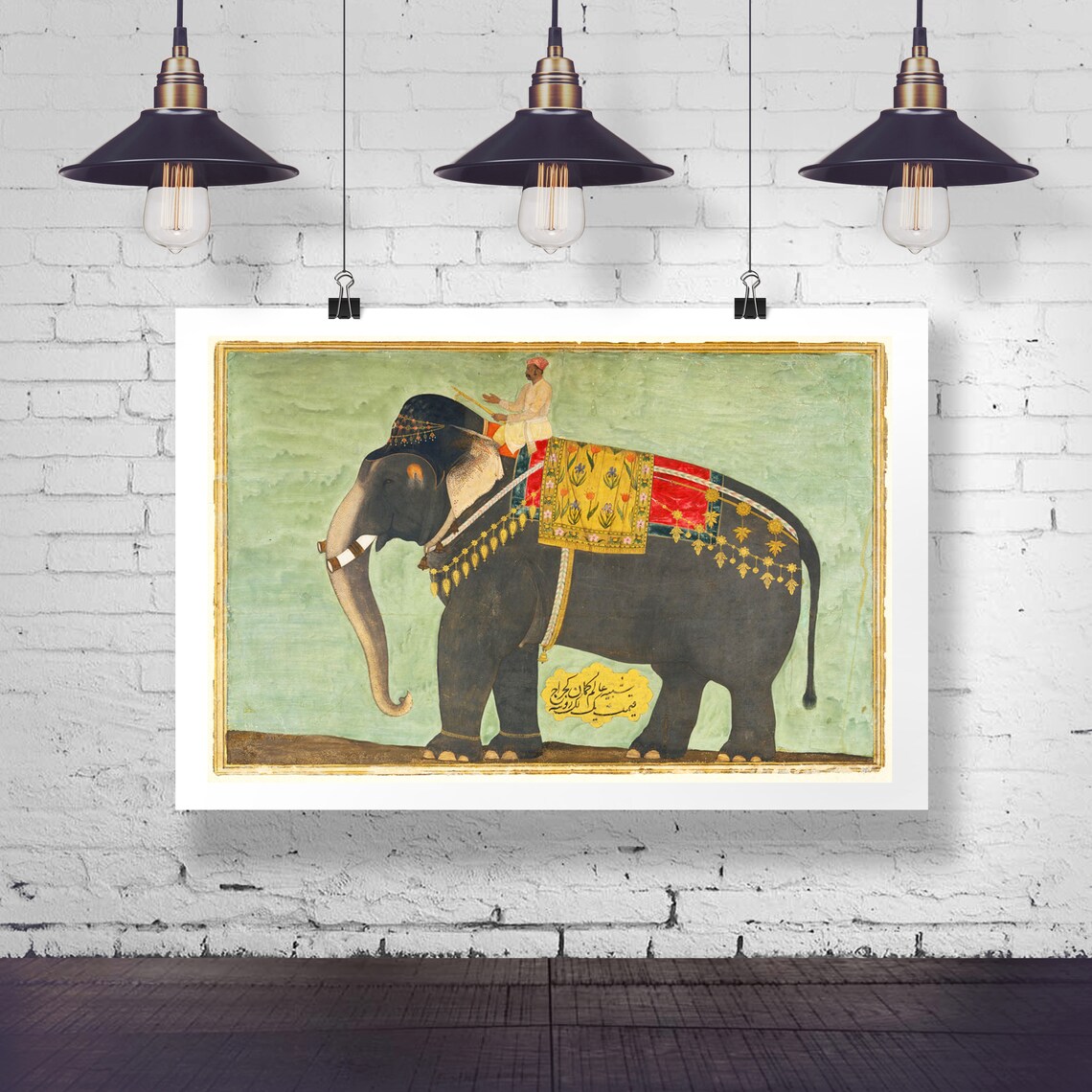 Indian Elephant From 1640, Wildlife Poster Print - Image 2