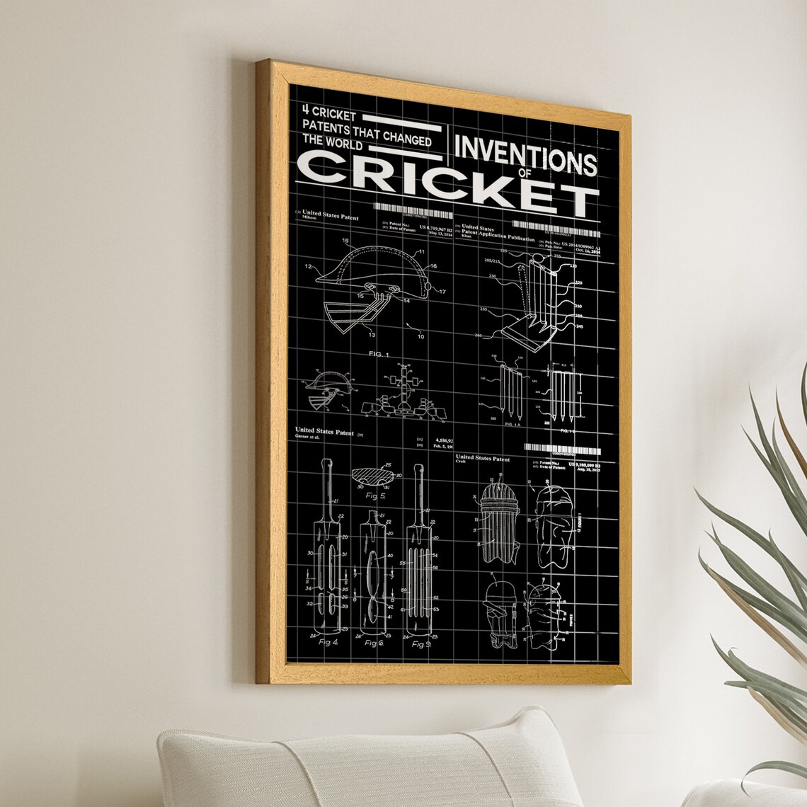 Cricket Patent Poster, Vintage Inventions Art Print - Image 2