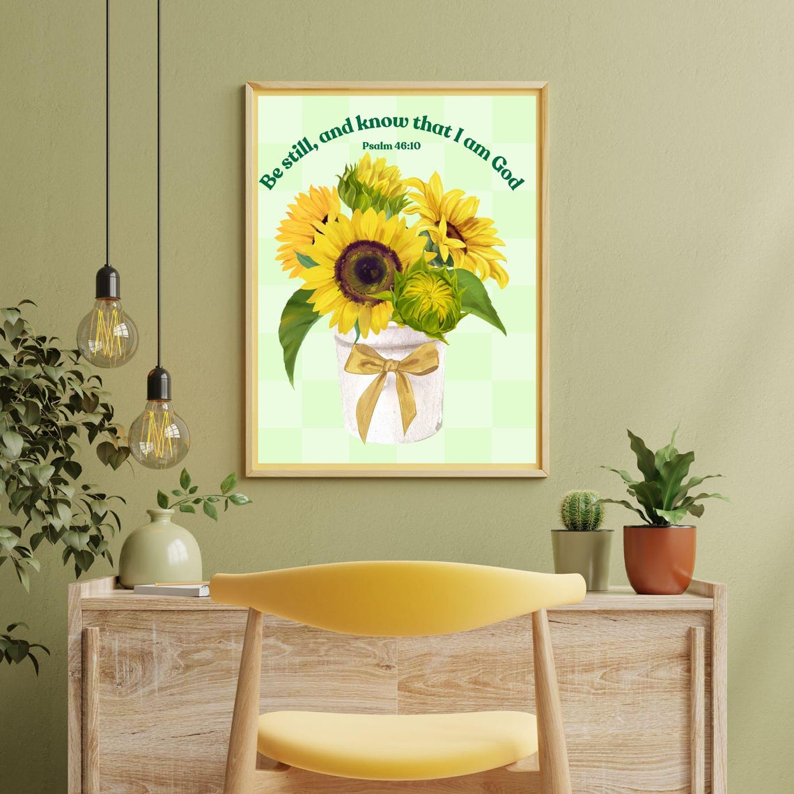 Be Still And Know That I Am God Sunflower Bouquet Psalm 46:10 Poster - Image 4