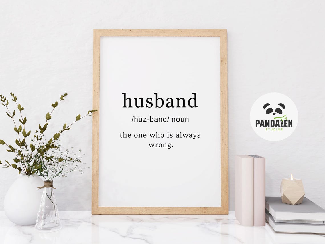 Husband Dictionary Definition Funny Marriage Anniversary Quote Poster - Image 8