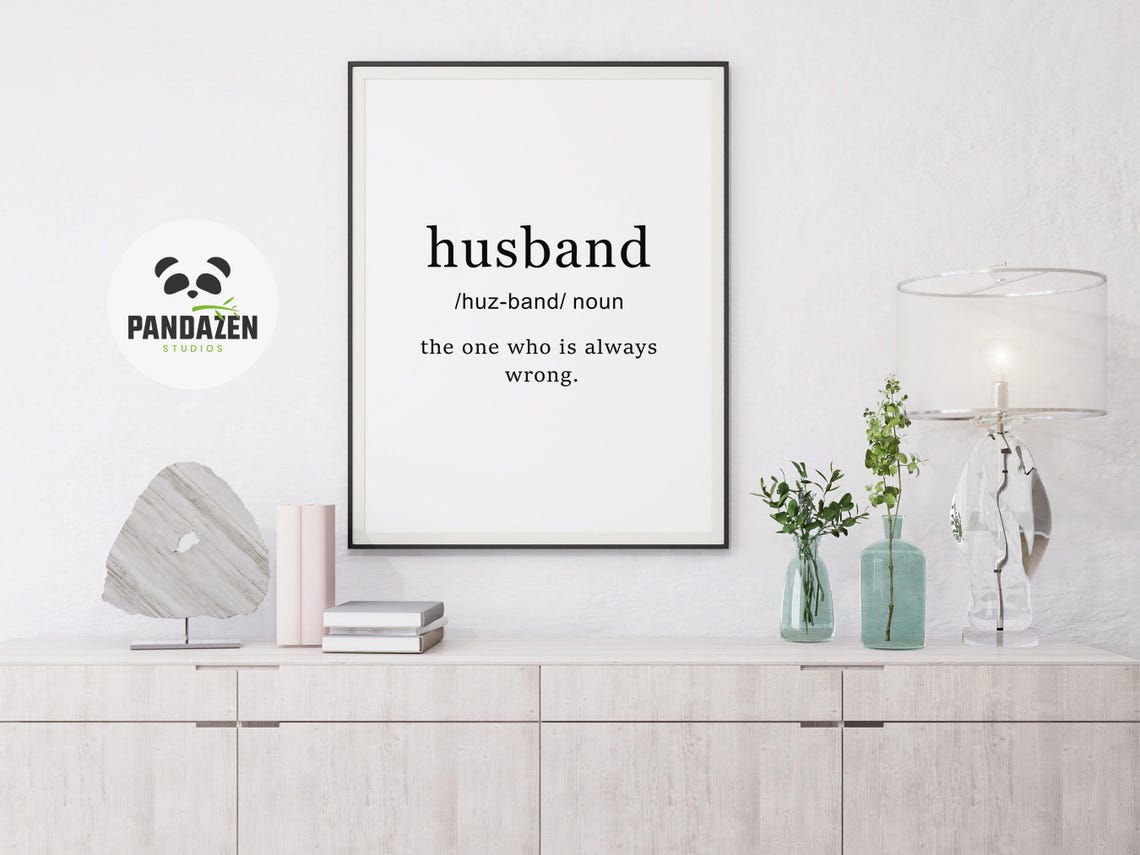 Husband Dictionary Definition Funny Marriage Anniversary Quote Poster - Image 4