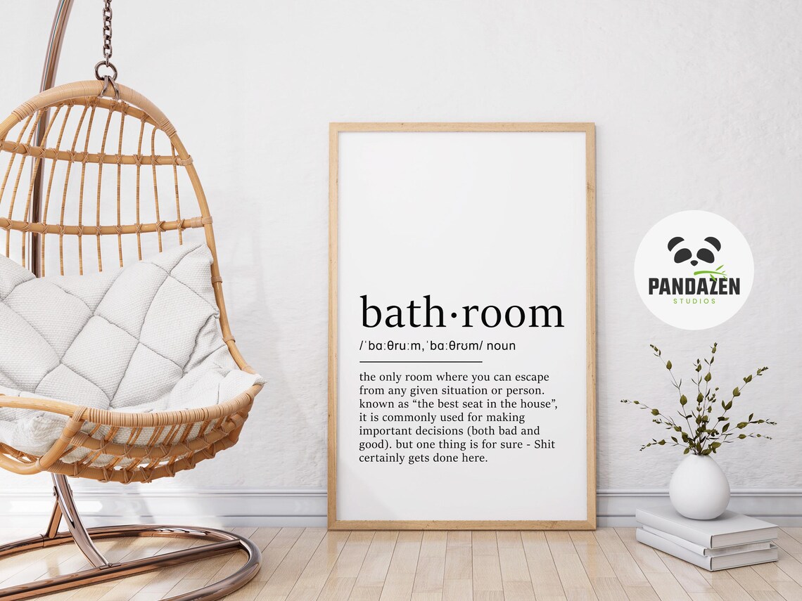 Bathroom Definition Typography Art Print, Funny Decor - Image 6