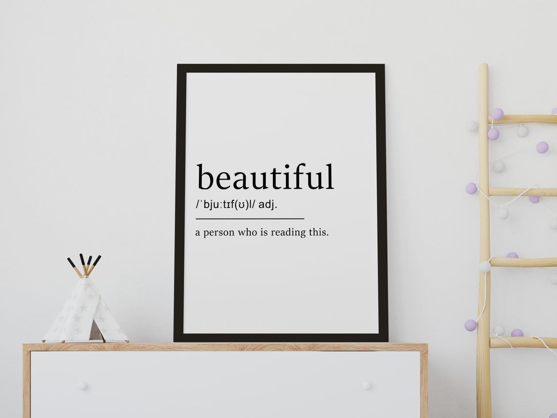 Beautiful Definition Person Reading This Affirmation Art Poster - Image 4