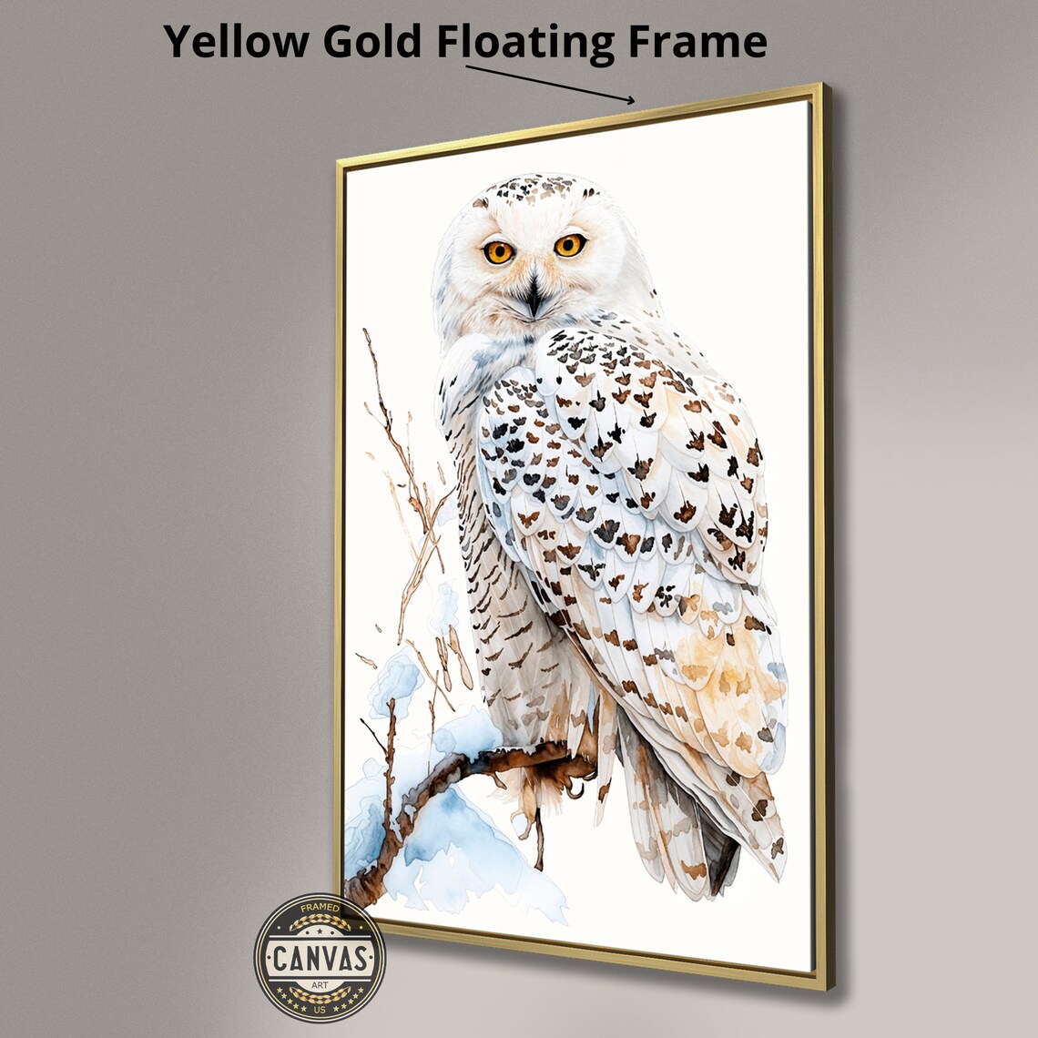 Snowy Owl Watercolor Art Print, Avian Wildlife - Image 3