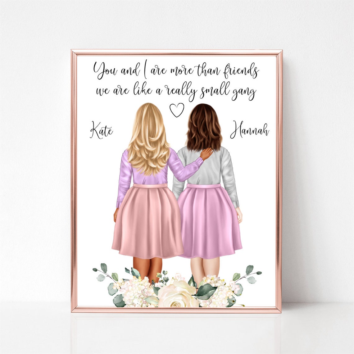 Personalized Best Friends Print More Than Friends Small Gang Gift - Image 2