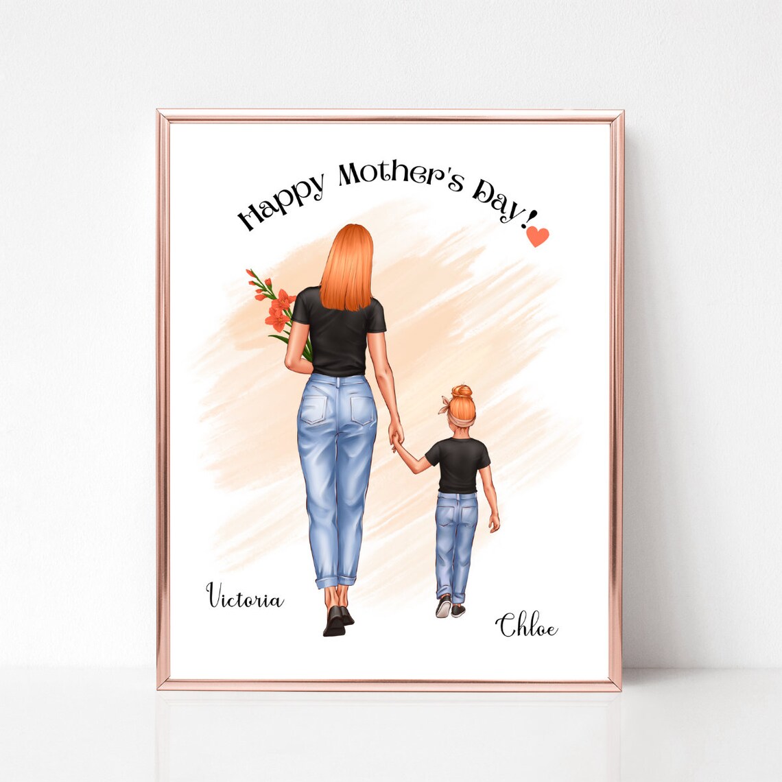 Happy Mother's Day Mom and Daughter Matching Outfits Gift Poster - Image 2