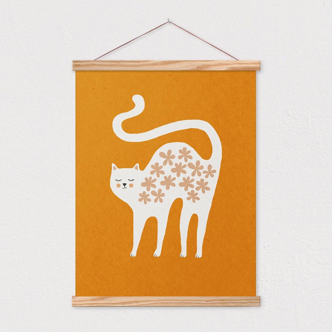 Funny Cat Mid-Century Modern Nursery Art Print - Image 2