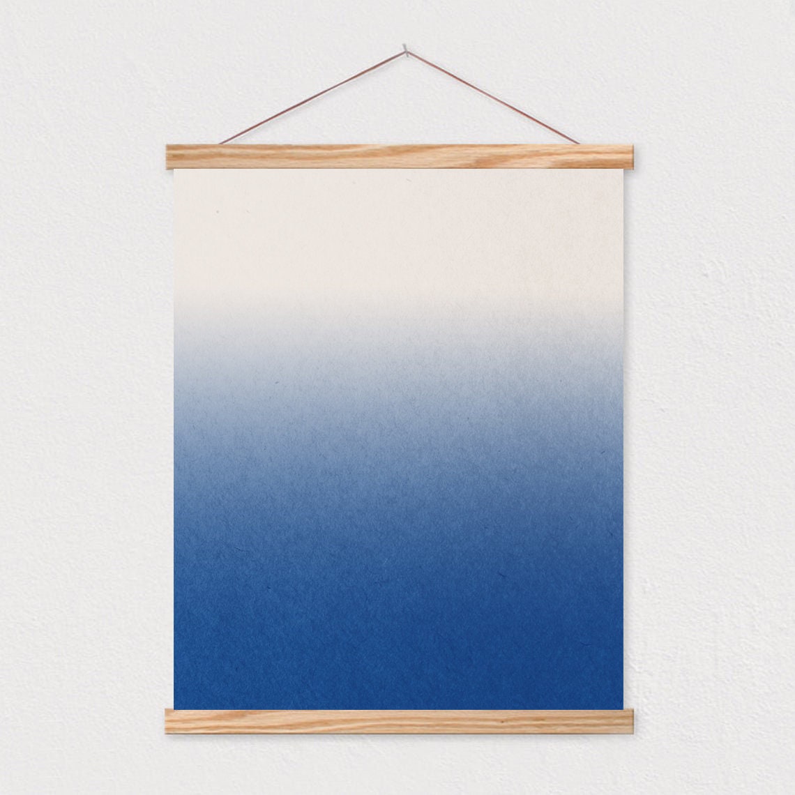 Blue Ombre Gradient Fade Minimalist Coastal Calm Decor Poster - Image 2