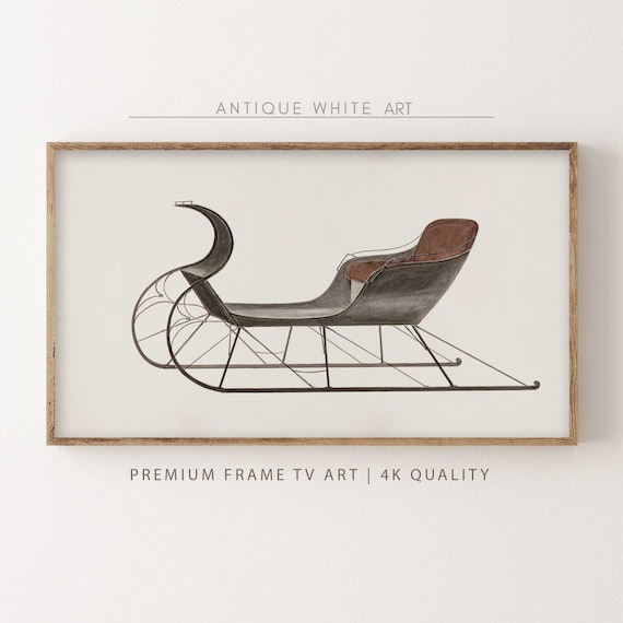 Vintage Winter Christmas Frame TV Art Poster