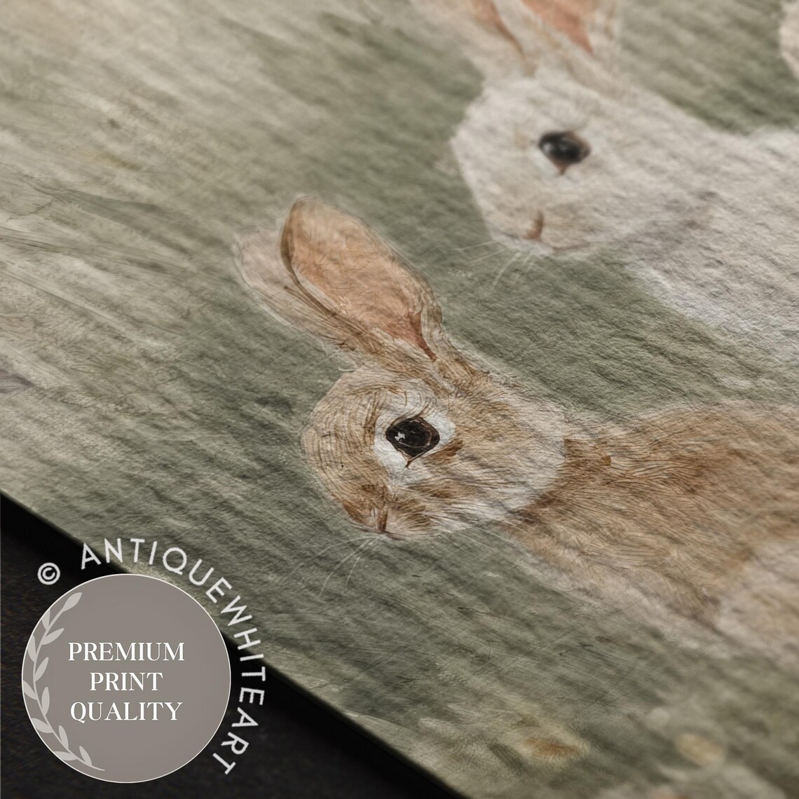 Easter Bunnies Painting, Easter Nursery Decor - Image 3