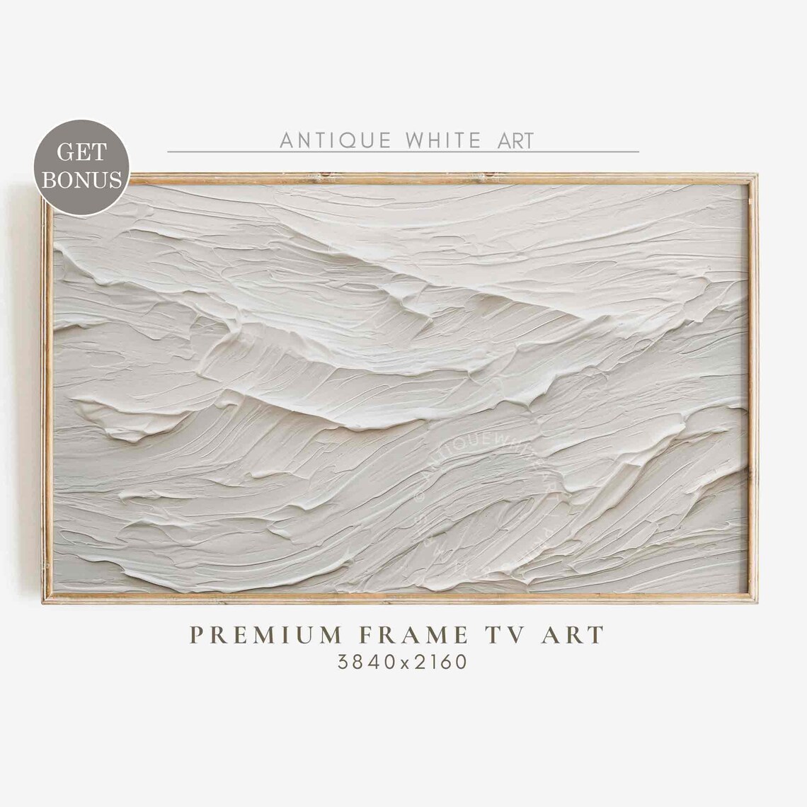 Abstract Minimalist Oil Painting, Neutral Modern Art