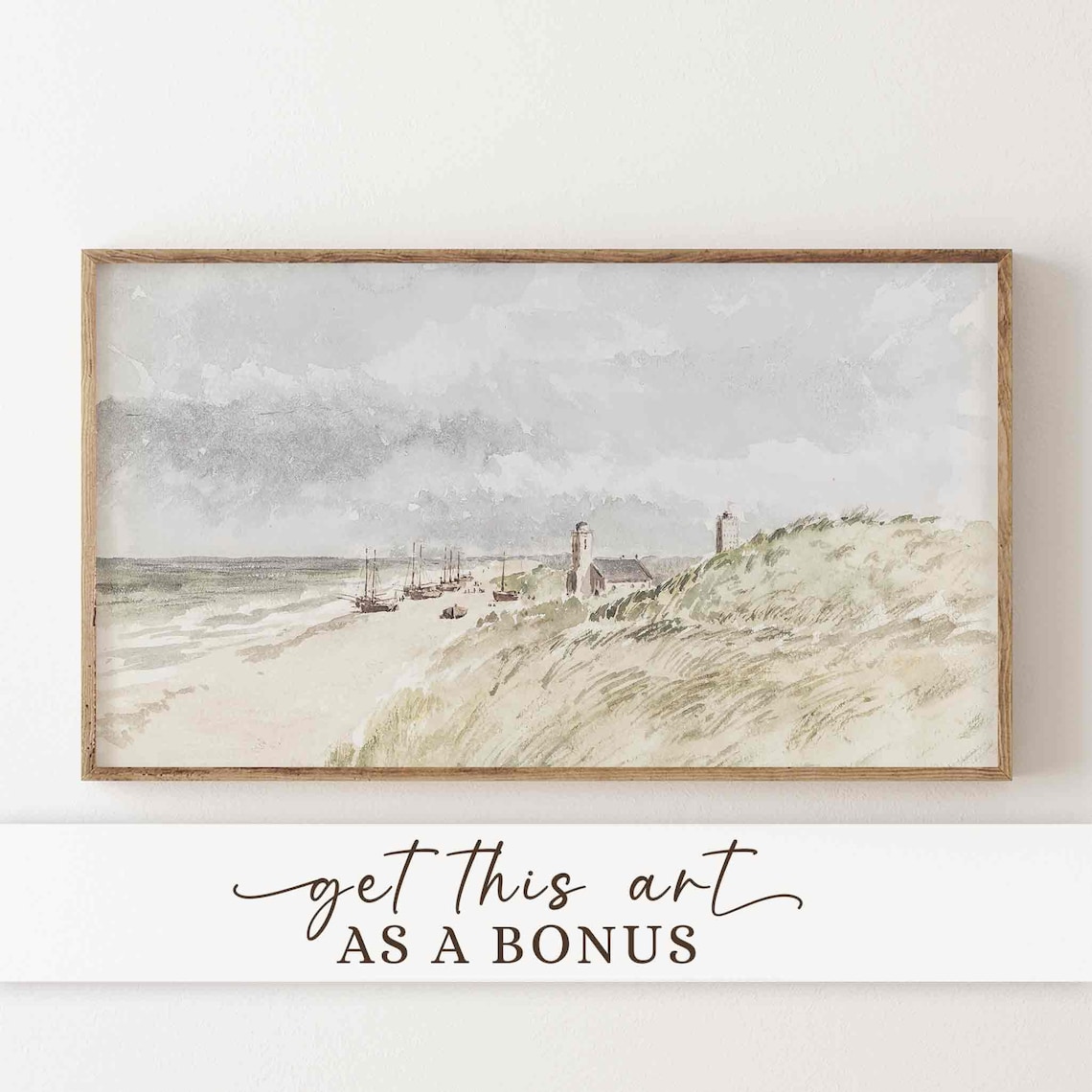 Coastal Landscape Lake House Beach Travel Poster - Image 3