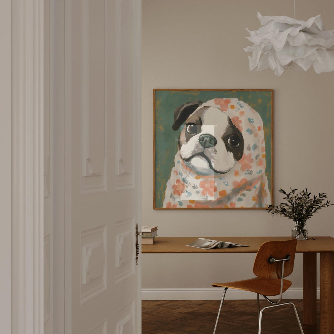 Black White English Bulldog Babushka English Bulldog Wall Art English Bulldogs Lovers English Bulldog Cute English Bulldog Decoration