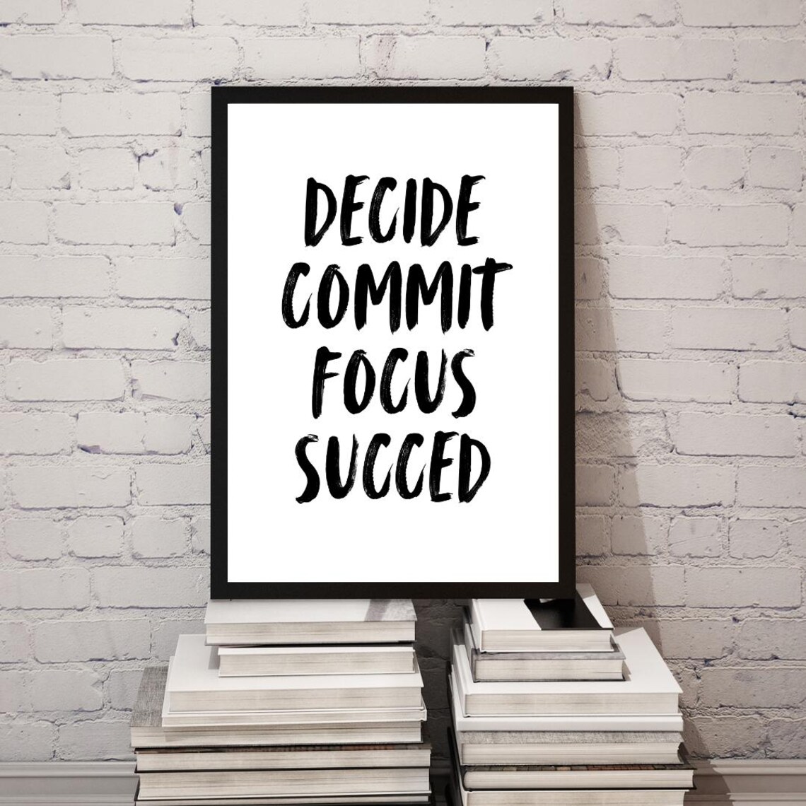 Decide Commit Focus Succed Quote, Motivational Poster - Image 4
