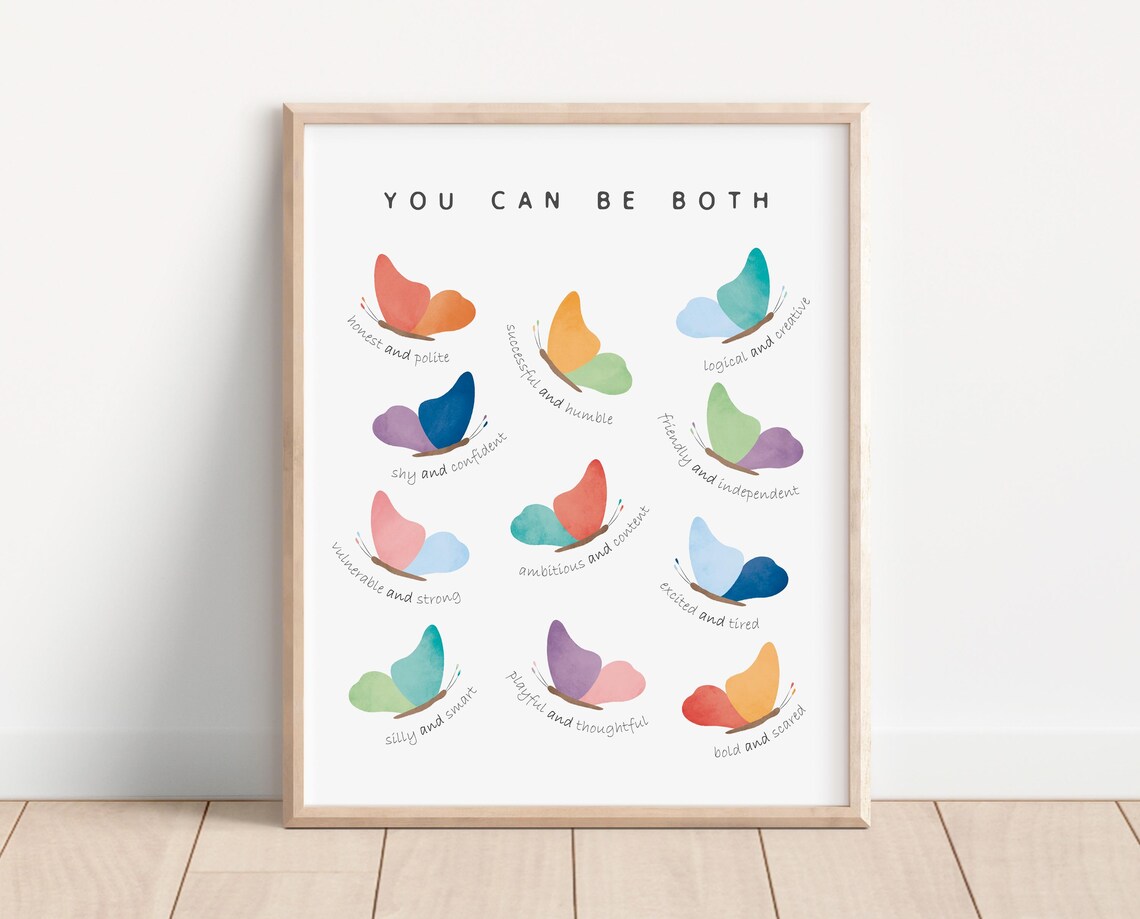 You Can Be Both Poster, Therapy Office Decor - Image 4