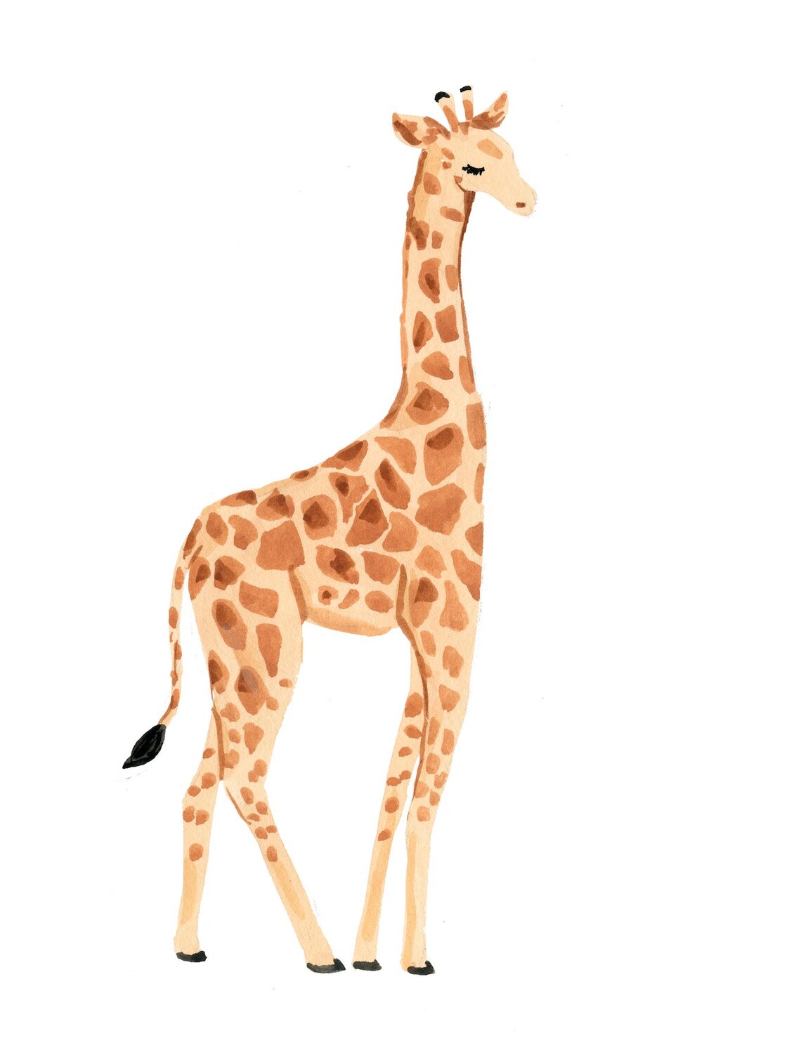 Giraffe Watercolor Nursery Animal Art Print - Image 2