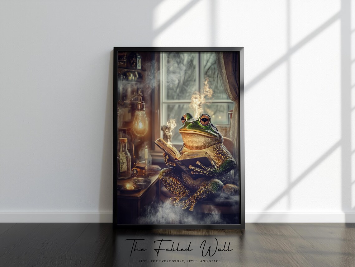 The Alchemists Toad, Whimsical Frog Illustration - Image 3