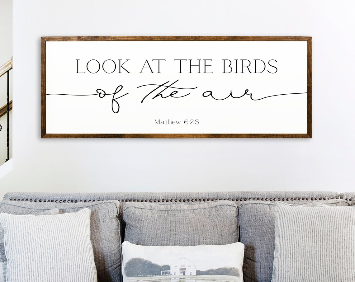 Matthew 6:26 Birds of the Air Scripture Art Print