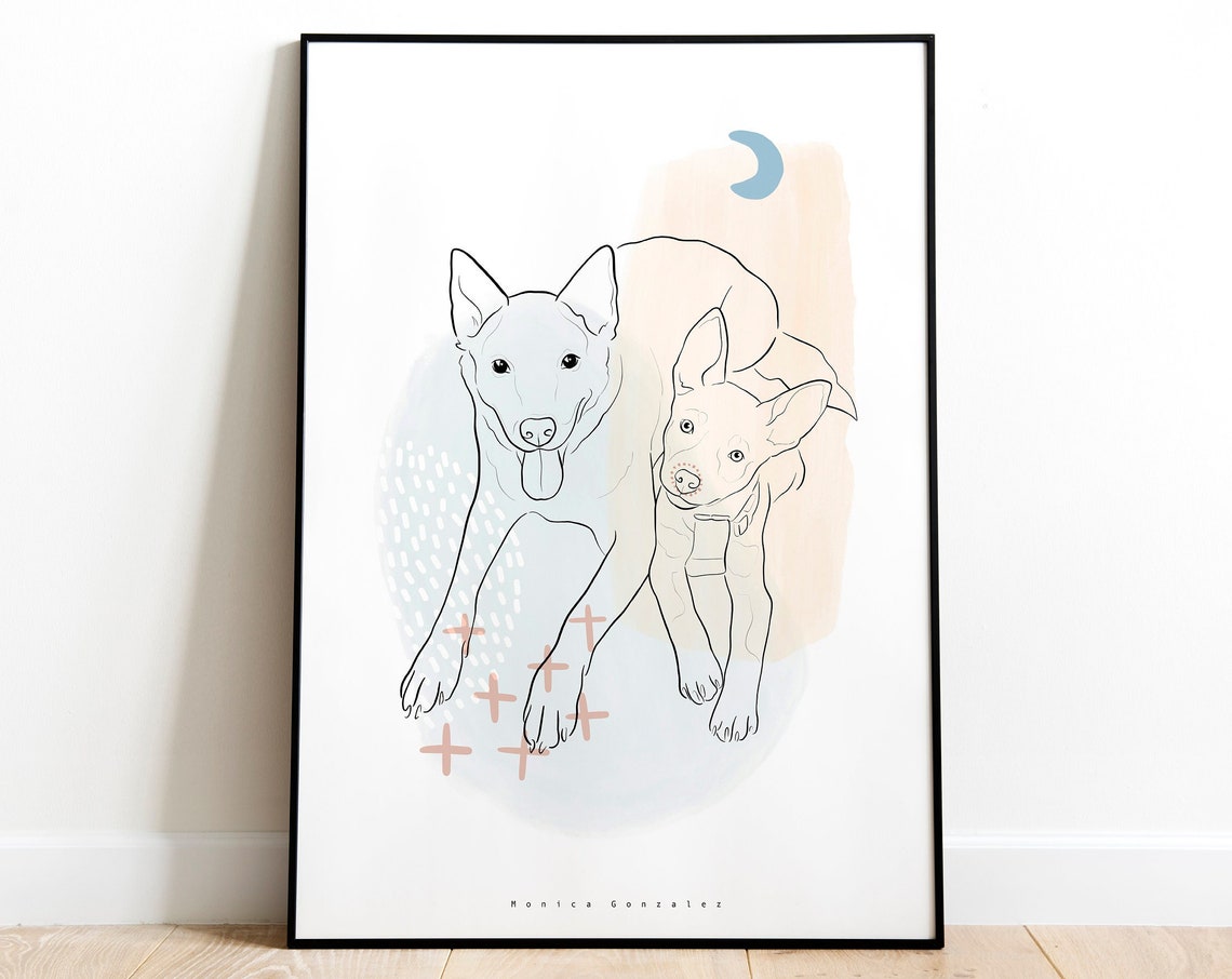 Sleeping Cat Stretched Out Minimalist Line Art Pet Portrait Poster - Image 5