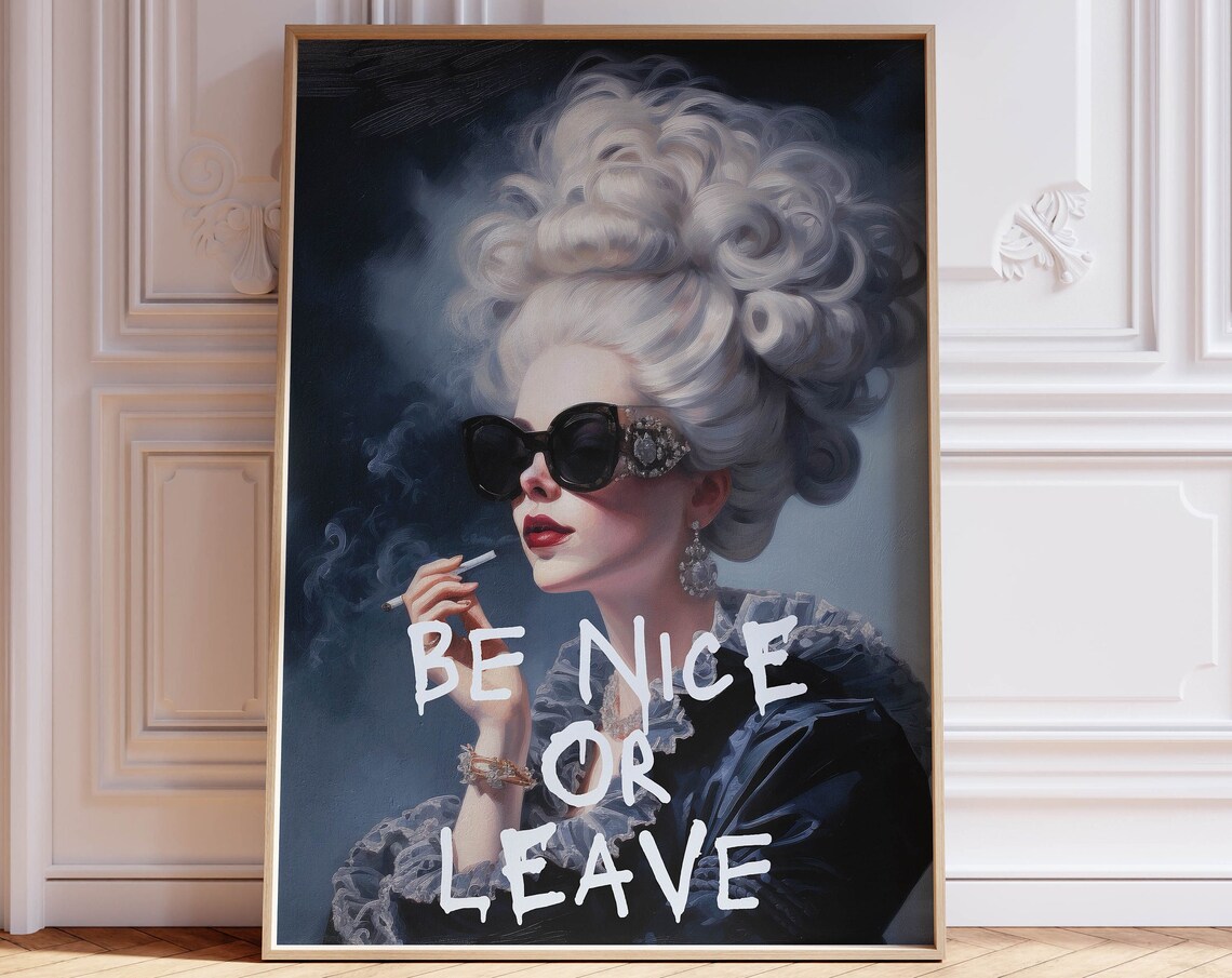 Altered Art Maximalist Funny Wall Art Poster